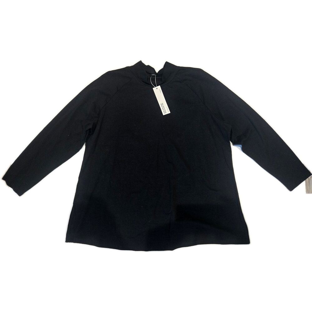 BloomChic Black V-Neck Long Sleeve Top NWT Plus Size US 22-24